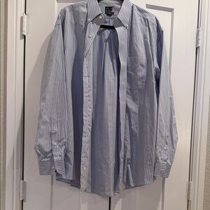 Jos. A. Bank Blue Striped Button Down Shirt